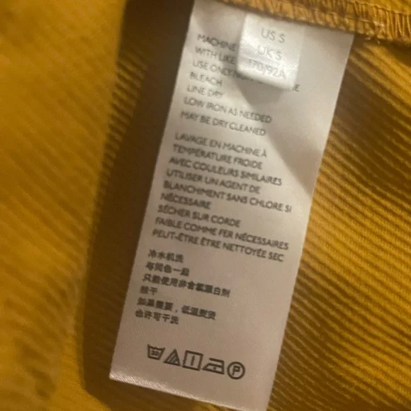 Anthropologie. NORA flounce sleeve trucker cropped jacket in mustard yellow - Picture 10 of 10